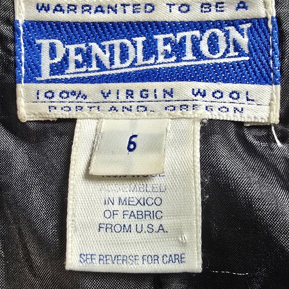 Pendleton Womens Plaid Blazer 100% Virgin Wool Size 6 - Picture 4 of 9